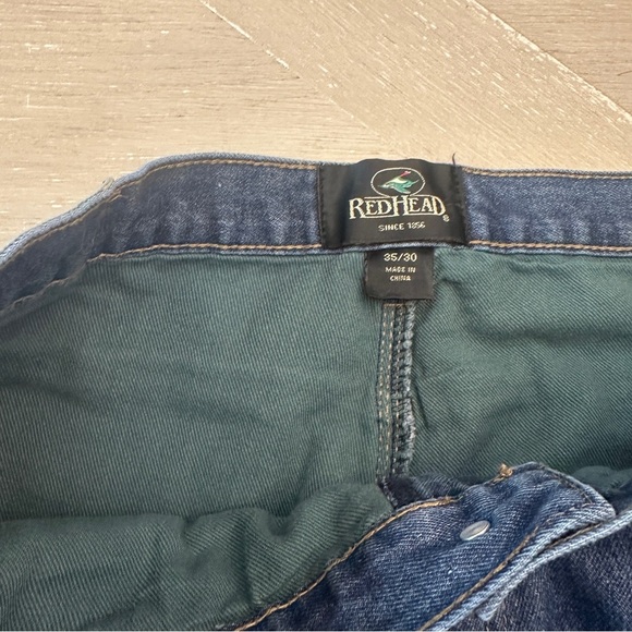 RedHead Relaxed Blue Denim Jeans Lined Work Blue Collar - Picture 5 of 10